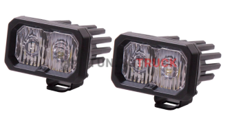 Комплект LED-фары SS2 Pro с белой подсветкой, водительский свет